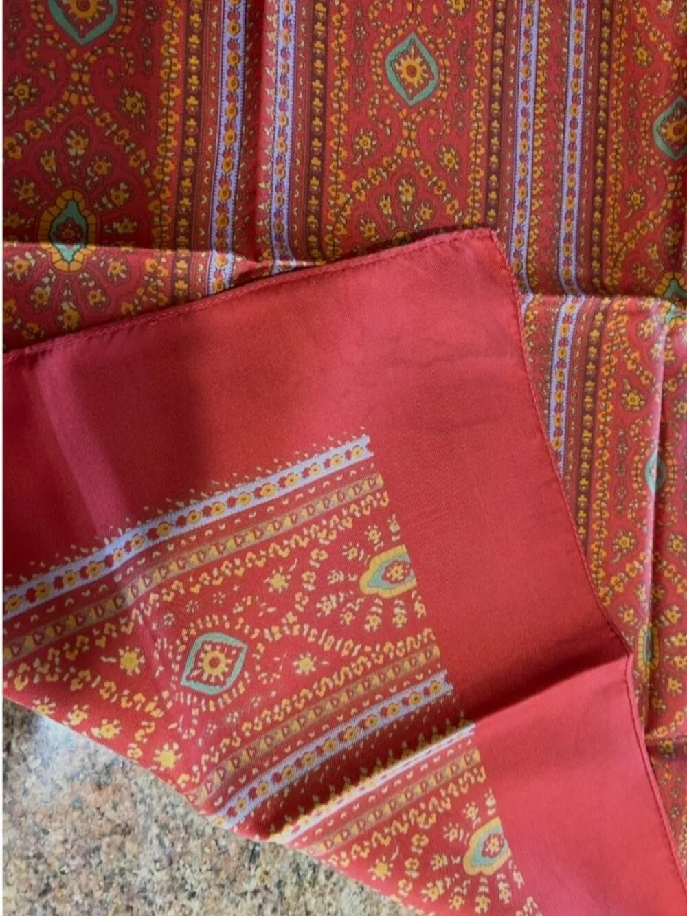 Vintage Liberty of London Red Silk Scarf